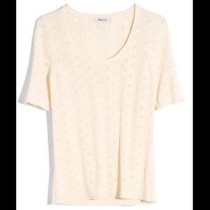 NWT Madewell Pointelle Willford Sweater Tee